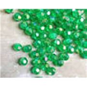 Plastic Hex Emerald AB 4mm - Minimum 8g