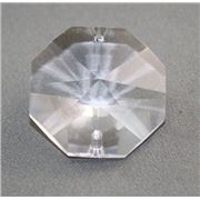 Swarovski Spectra Octagon 2 hole Crystal Transparent 32mm ea