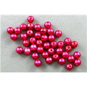 Plastic Pearl Burgundy Pearl 3mm - Minimum 8g