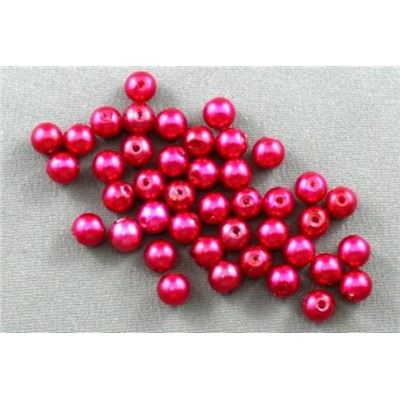 Plastic Pearl Burgundy Pearl 3mm - Minimum 8g