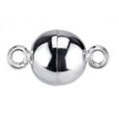 Magnetic Clasp  Ball Silver 10mm ea