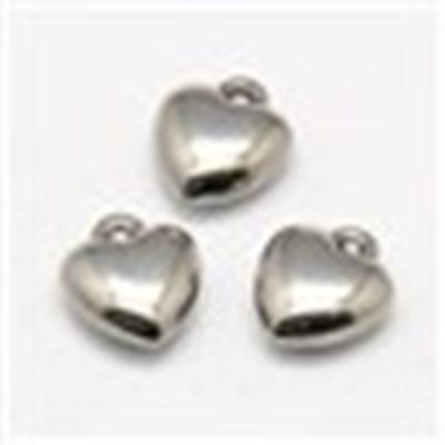 Charm Stainless Steel Heart 11mm each
