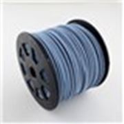 Faux Suede Cord Light Steel Blue 3mm x 1.5mm per metre