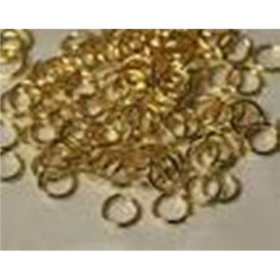 Solid Brass Ring Gold 6mm ea
