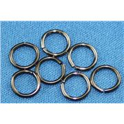 Jump Rings Thick Black Nickel 6mm ea