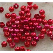 Plastic Pearl Red Pearl 3mm - Minimum 8g