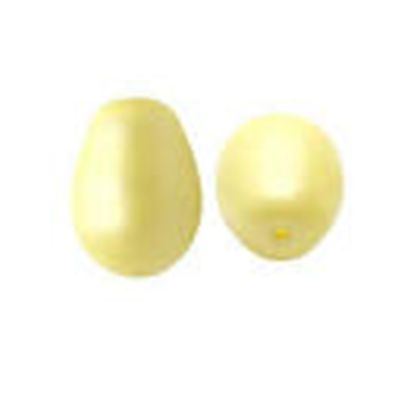 Swarovski Crystal 5821 Pearl Drop Pastel Yellow 11x8mm 