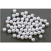 Plastic Pearl White Pearl 3mm - Minimum 8g