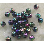 Plastic Pearl Black AB 4mm - Minimum 8g