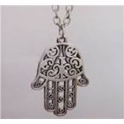 Charm Tibetan Style Hamsa Hand Antique Silver 28mm each