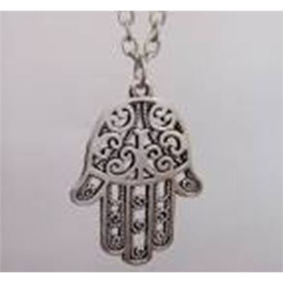 Charm Tibetan Style Hamsa Hand Antique Silver 28mm each