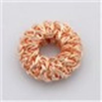 Filler Bead Twisted Wire Disc 18x7mm Rose Gold ea