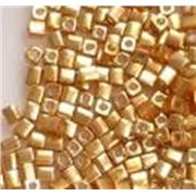Miyuki 4mm Cubes Metallic Gold - 20g tube ea