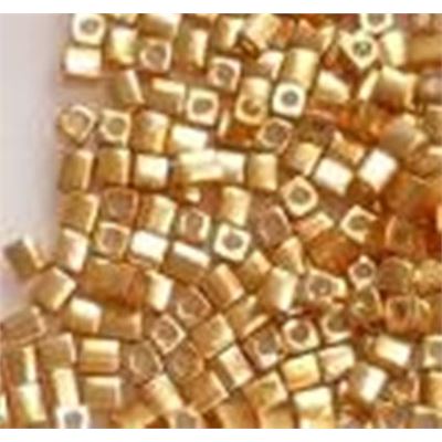 Miyuki 4mm Cubes Metallic Gold - 20g tube ea