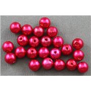 Plastic Pearl Burgundy Pearl 4mm - Minimum 8g