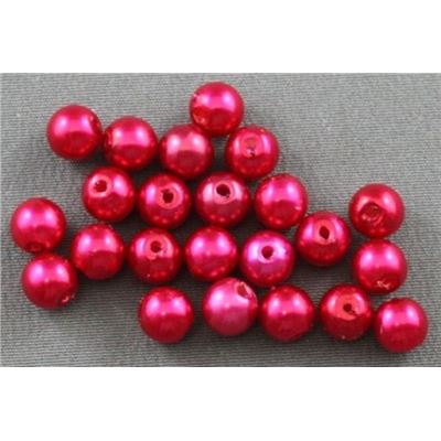 Plastic Pearl Burgundy Pearl 4mm - Minimum 8g