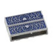 Magnetic Rectangle Clasp  Blue Enamel 32x22mm ea