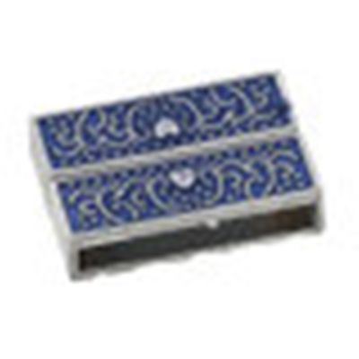 Magnetic Rectangle Clasp  Blue Enamel 32x22mm ea