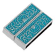 Magnetic Rectangle Clasp Light  Blue Enamel 32x22mm ea