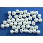 Plastic Pearl Cream Pearl 4mm - Minimum 8g