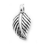 Charms Leaf Antique Silver 15x8mm