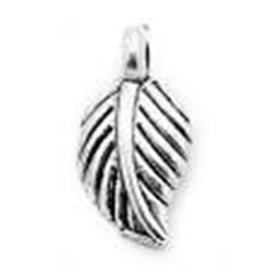 Charms Leaf Antique Silver 15x8mm