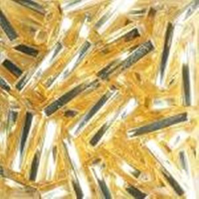 Bugle Twist Gold Silver Lined 6mm - Minimum 12g