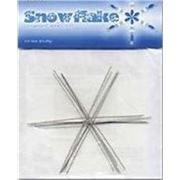 Snowflake Wire Form Pack 7  Silver 4.5'wide ea