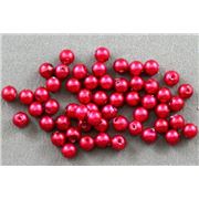 Plastic Pearl Red Pearl 4mm - Minimum 8g
