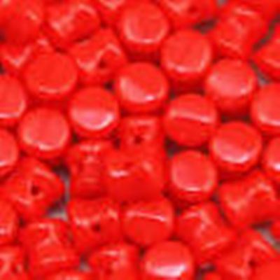 4x6mm Pellet Beads Opaque Red ea.