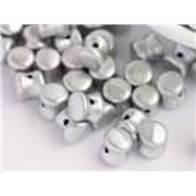 4x6mm Pellet Beads Matte Silver ea.