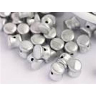 4x6mm Pellet Beads Matte Silver ea.