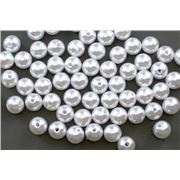 Plastic Pearl White Pearl 4mm - Minimum 8g