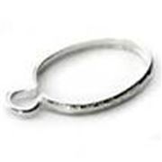 Crimp Bezel Cap Setting w/ 1 Loop Silver Round Fits 14mm dia