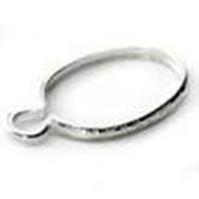 Crimp Bezel Cap Setting w/ 1 Loop Silver Round Fits 14mm dia
