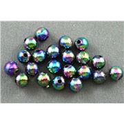 Plastic Pearl Black AB 5mm - Minimum 8g