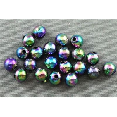 Plastic Pearl Black AB 5mm - Minimum 8g