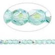 Firepolished Crystal Light Aqua AB 4mm ea