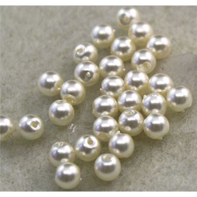 Plastic Pearl Cream Pearl 5mm - Minimum 8g