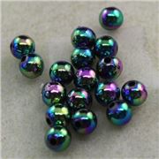 Plastic Pearl Black AB 6mm - Minimum 8g