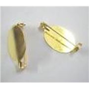 25mm Brooch Back  with 15mm Pad Gold  ea