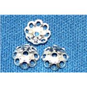 Bead Cap Filigree  Silver 5mm ea
