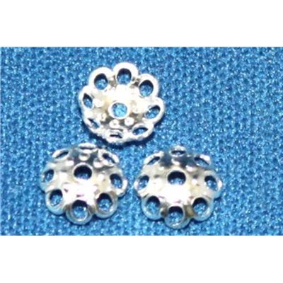 Bead Cap Filigree  Silver 5mm ea