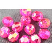 Plastic Hex Pink AB 6mm - Minimum 8g