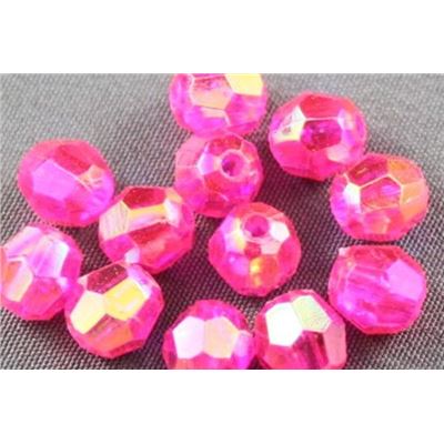 Plastic Hex Pink AB 6mm - Minimum 8g