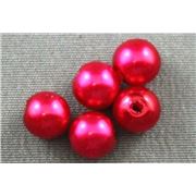 Plastic Pearl Burgundy Pearl 6mm - Minimum 8g