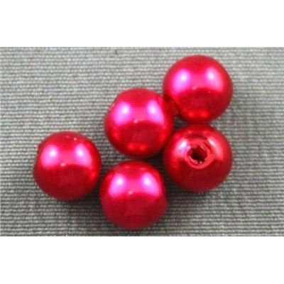 Plastic Pearl Burgundy Pearl 6mm - Minimum 8g