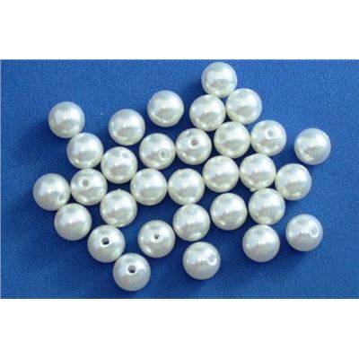 Plastic Pearl Cream Pearl 6mm - Minimum 8g