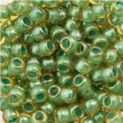 Toho Seed Bead Inside Colour Topaz Mint/ Julep Lined 15/0 - Minimum 5g