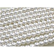 Glass Pearl Strand Cream Pearl 4mm ea